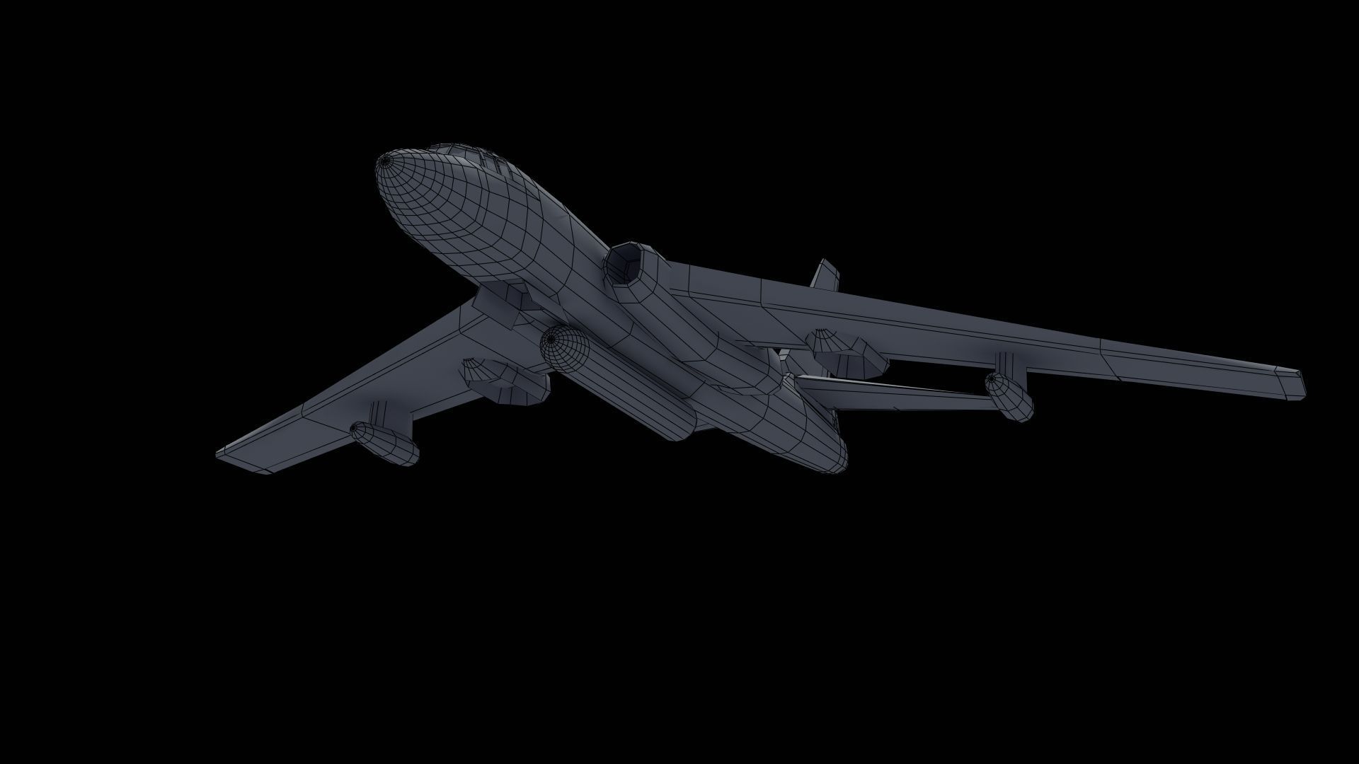 H-6K Bomber Low-poly 3D model_53