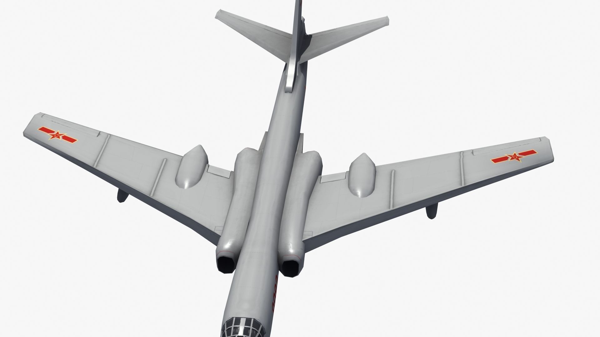 H-6K Bomber Low-poly 3D model_20