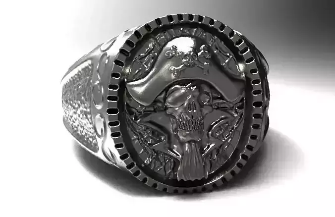 Pirate skull ring