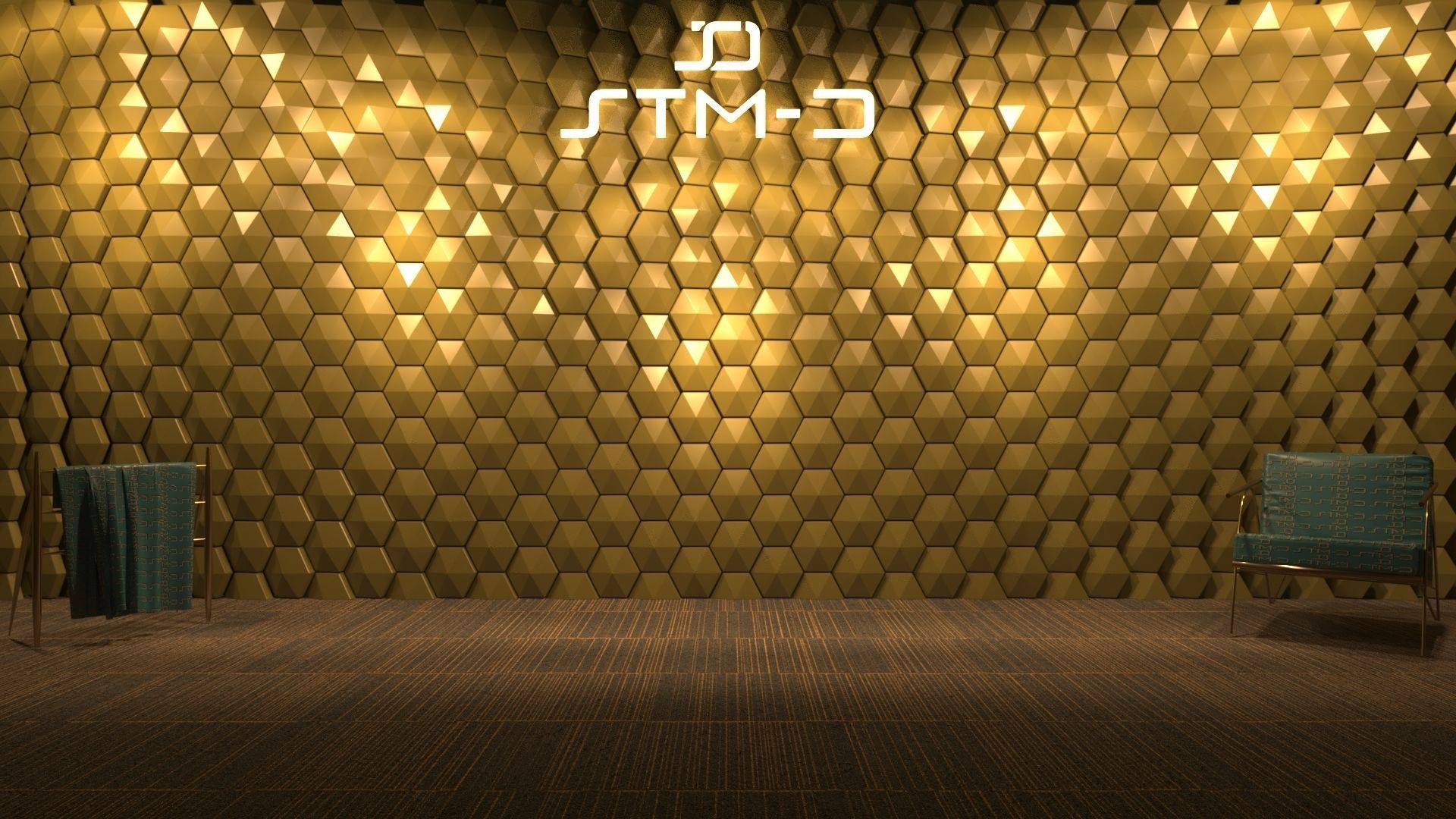 STM-D hexagon wall parametric model 220 3D model_1