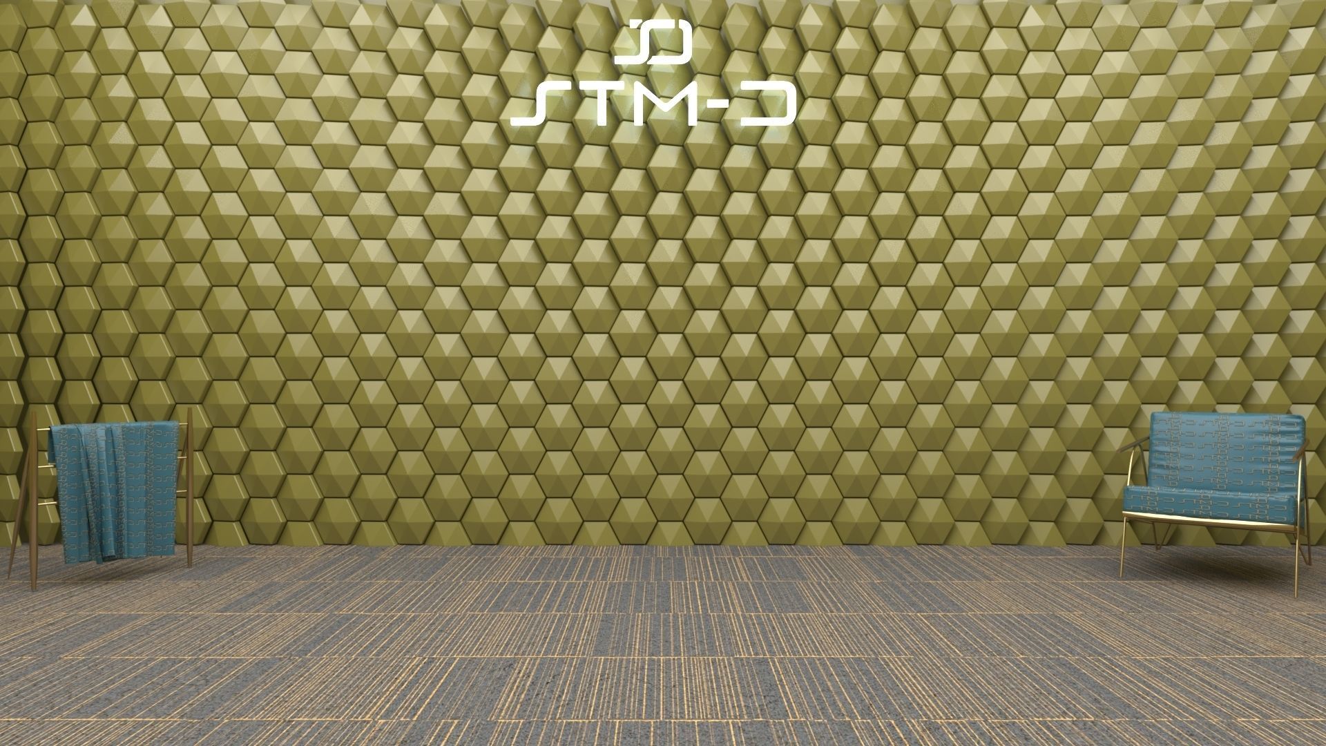 STM-D hexagon wall parametric model 220 3D model_3