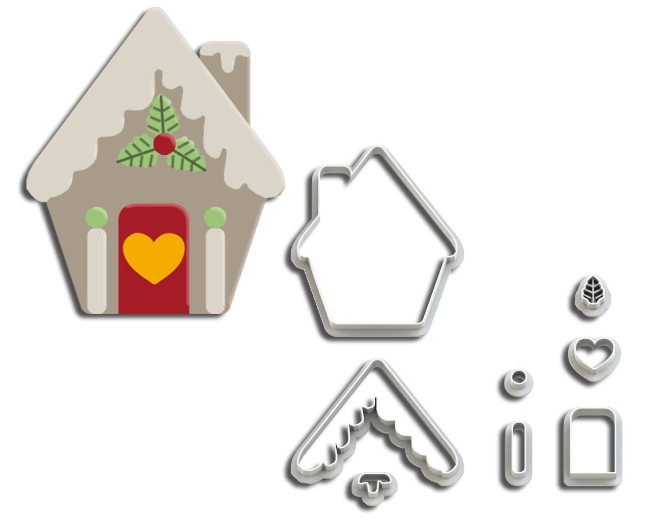 CHRISTMAS CUTTERS - CHRISTMAS HOUSE MODEL 3D print model_1