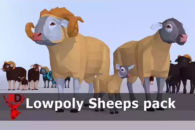 LowPoly Sheeps pack