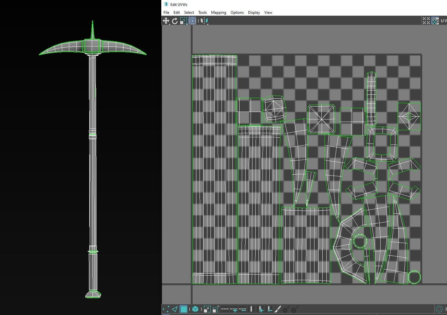 Dark Medieval Knight Warrior PBR VR AR Low-poly 3D model_28