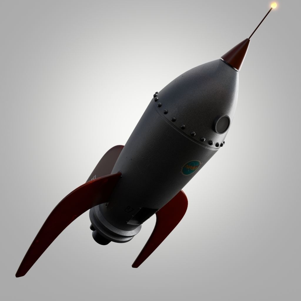 Spaceship and UFO Low-poly 3D model_7
