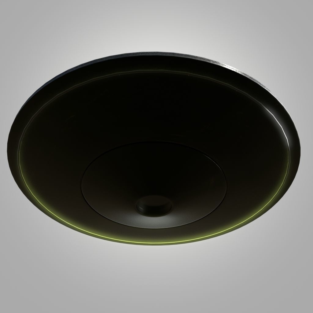 Spaceship and UFO Low-poly 3D model_12