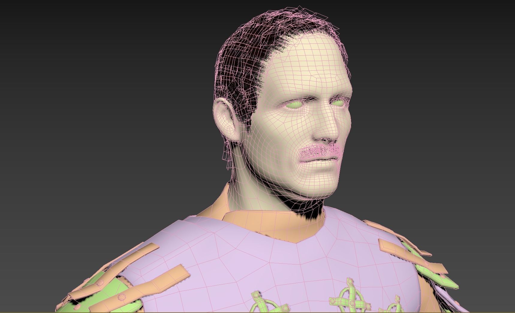 Medieval Squire Warrior PBR  Low-poly 3D model_26