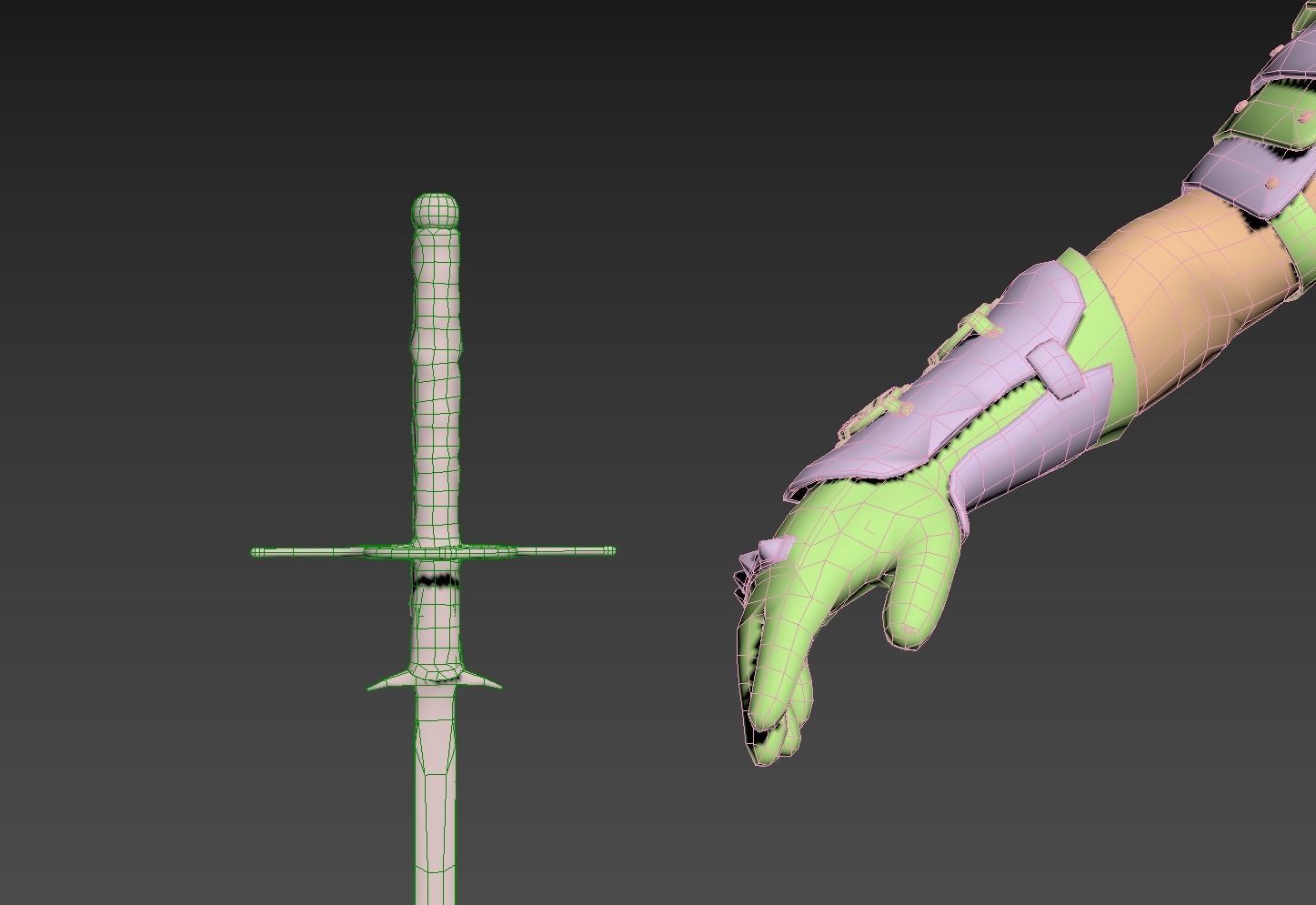 Medieval Squire Warrior PBR  Low-poly 3D model_22