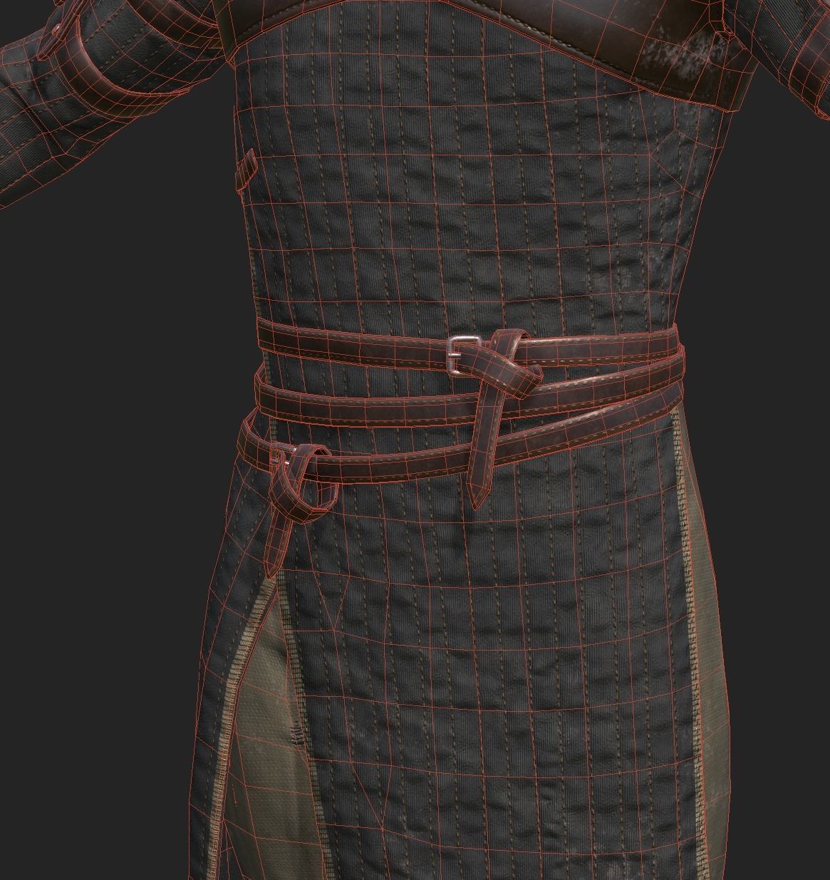 Medieval Squire Warrior PBR  Low-poly 3D model_17