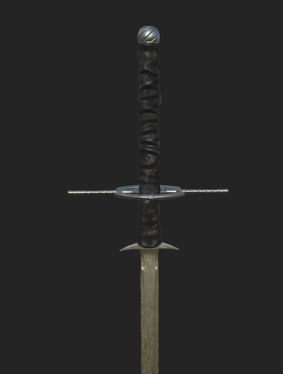 Medieval Squire Warrior PBR  Low-poly 3D model_13