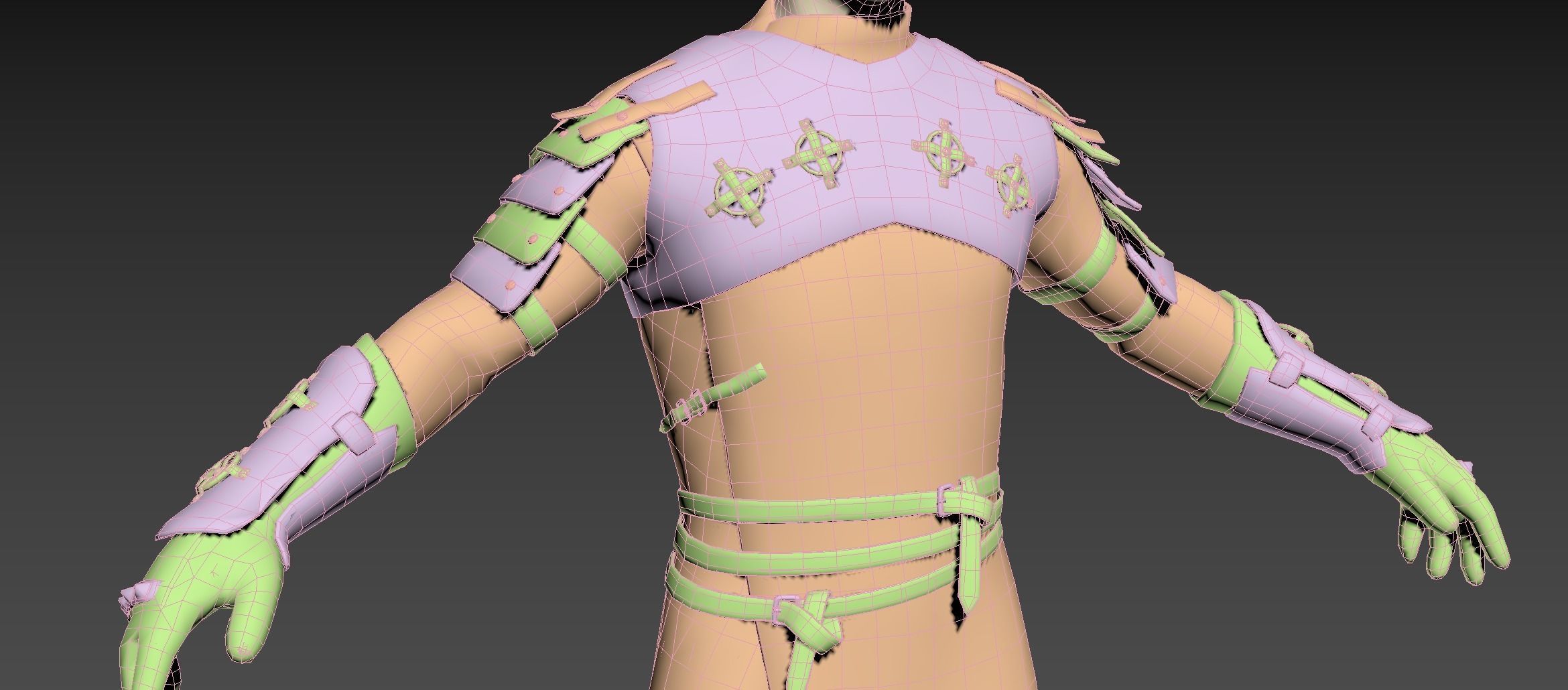 Medieval Squire Warrior PBR  Low-poly 3D model_25