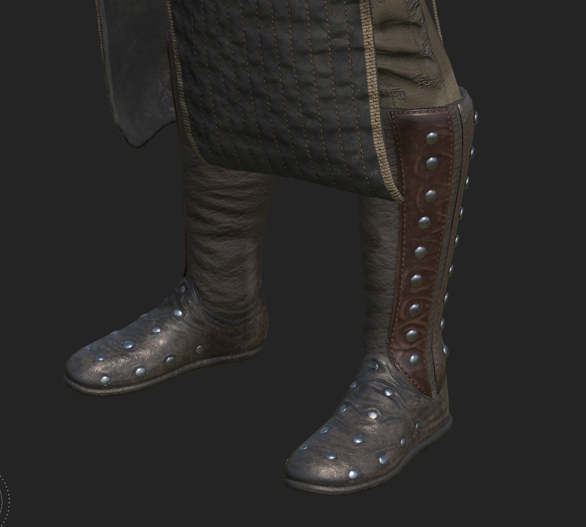 Medieval Squire Warrior PBR  Low-poly 3D model_15