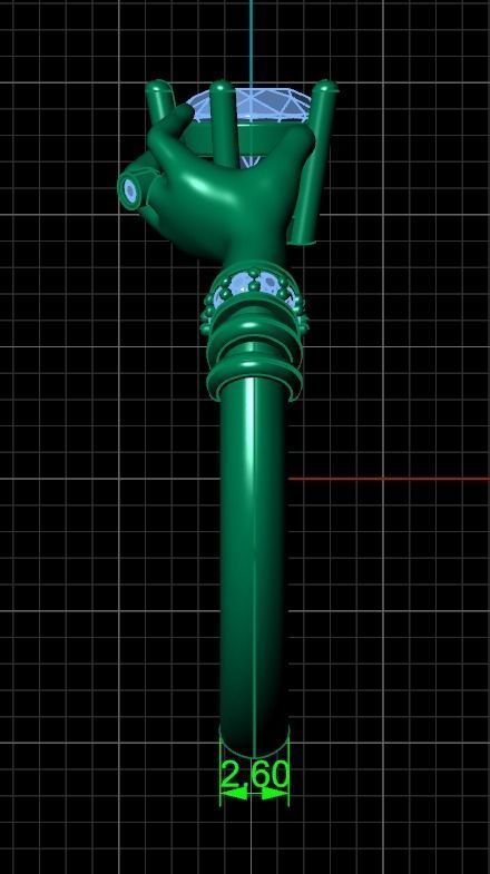 hand ring palms hold a stone all ring sizes 617 3D print model_31