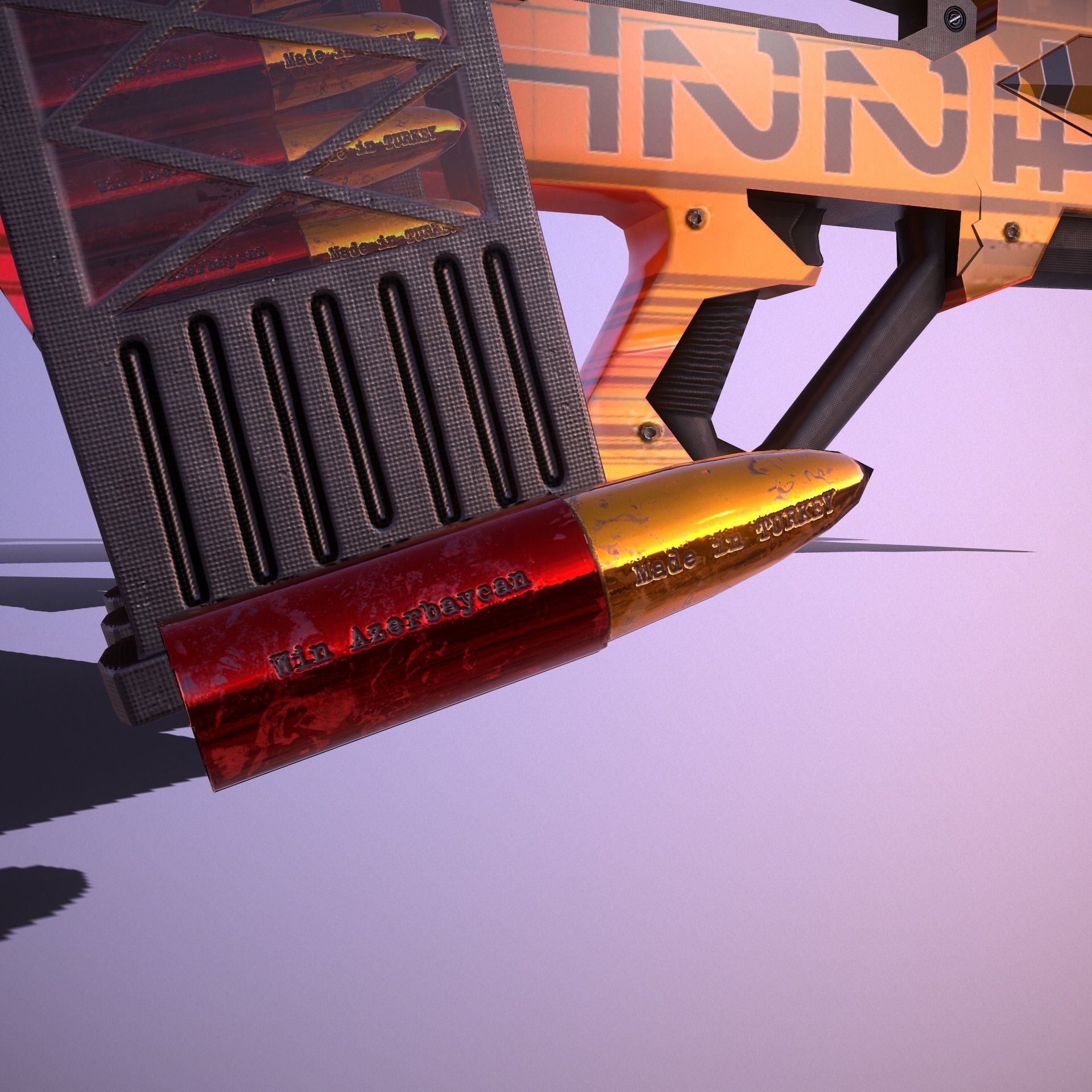 Sci-Fi Weapon Hunter II Low-poly 3D model_8