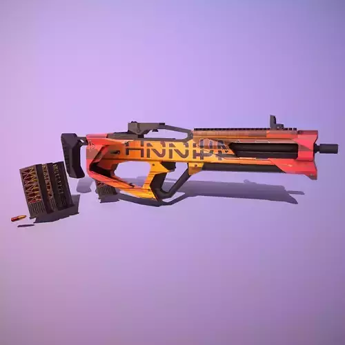 Sci-Fi Weapon Hunter II Low-poly 3D model