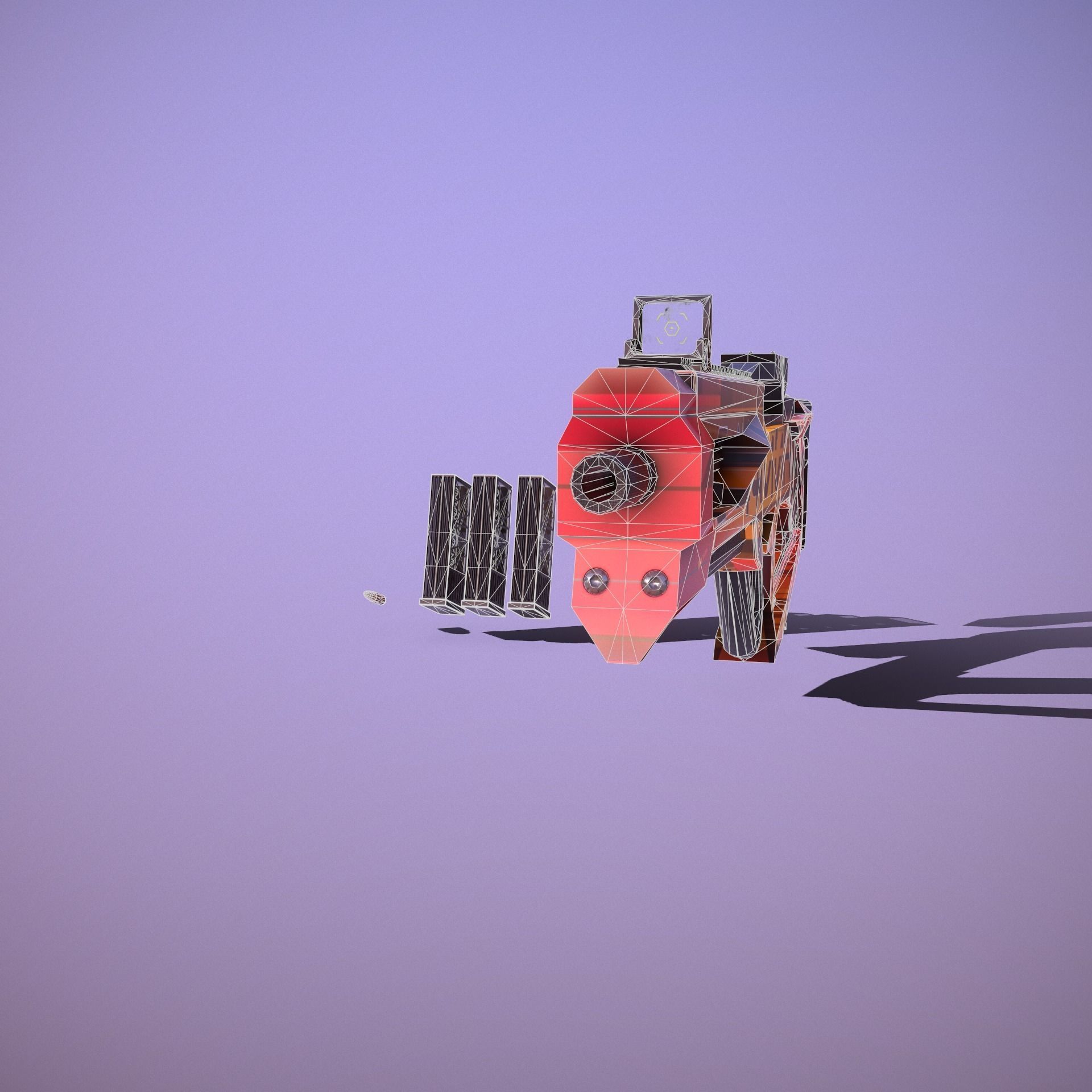 Sci-Fi Weapon Hunter II Low-poly 3D model_13