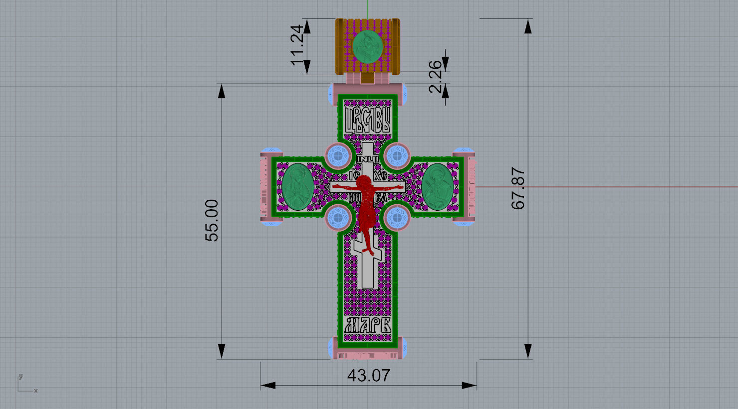 CROSS WITH PRAYER N - 180 3D print model_6