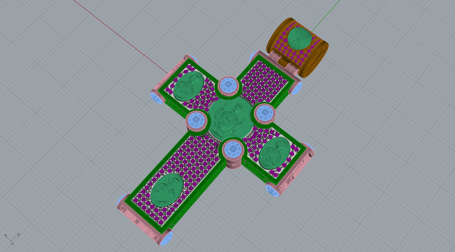 CROSS WITH PRAYER N - 180 3D print model_18