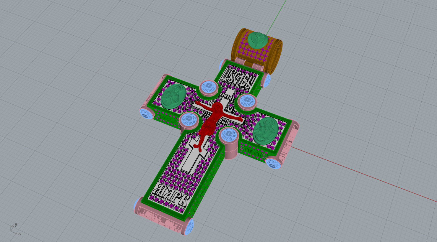 CROSS WITH PRAYER N - 180 3D print model_17