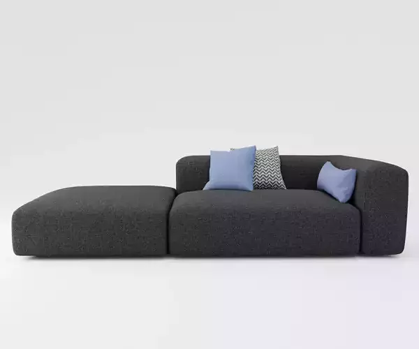  2-Piece Revit Sofa Family 3D model