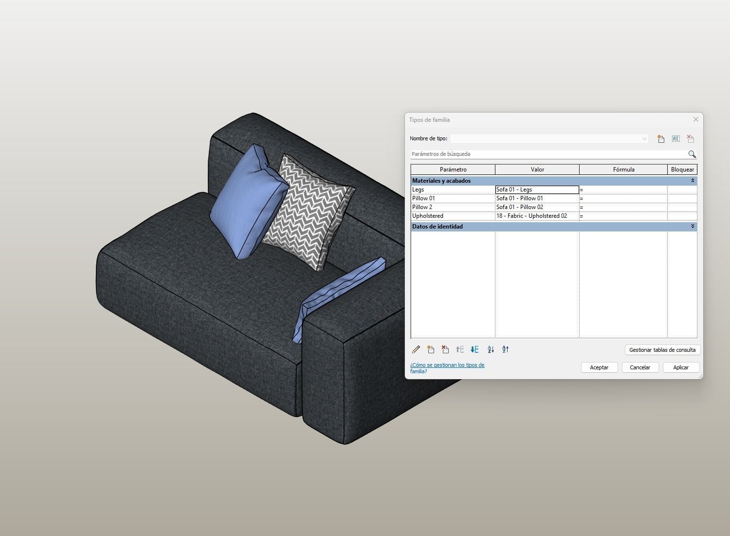 2-Piece Revit Sofa Family 3D model_16