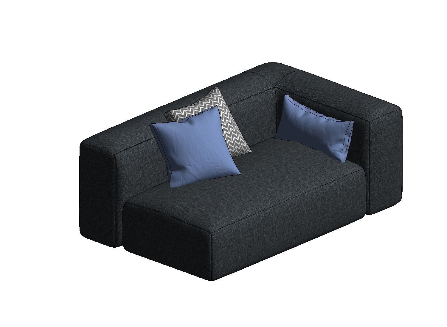 2-Piece Revit Sofa Family 3D model_28