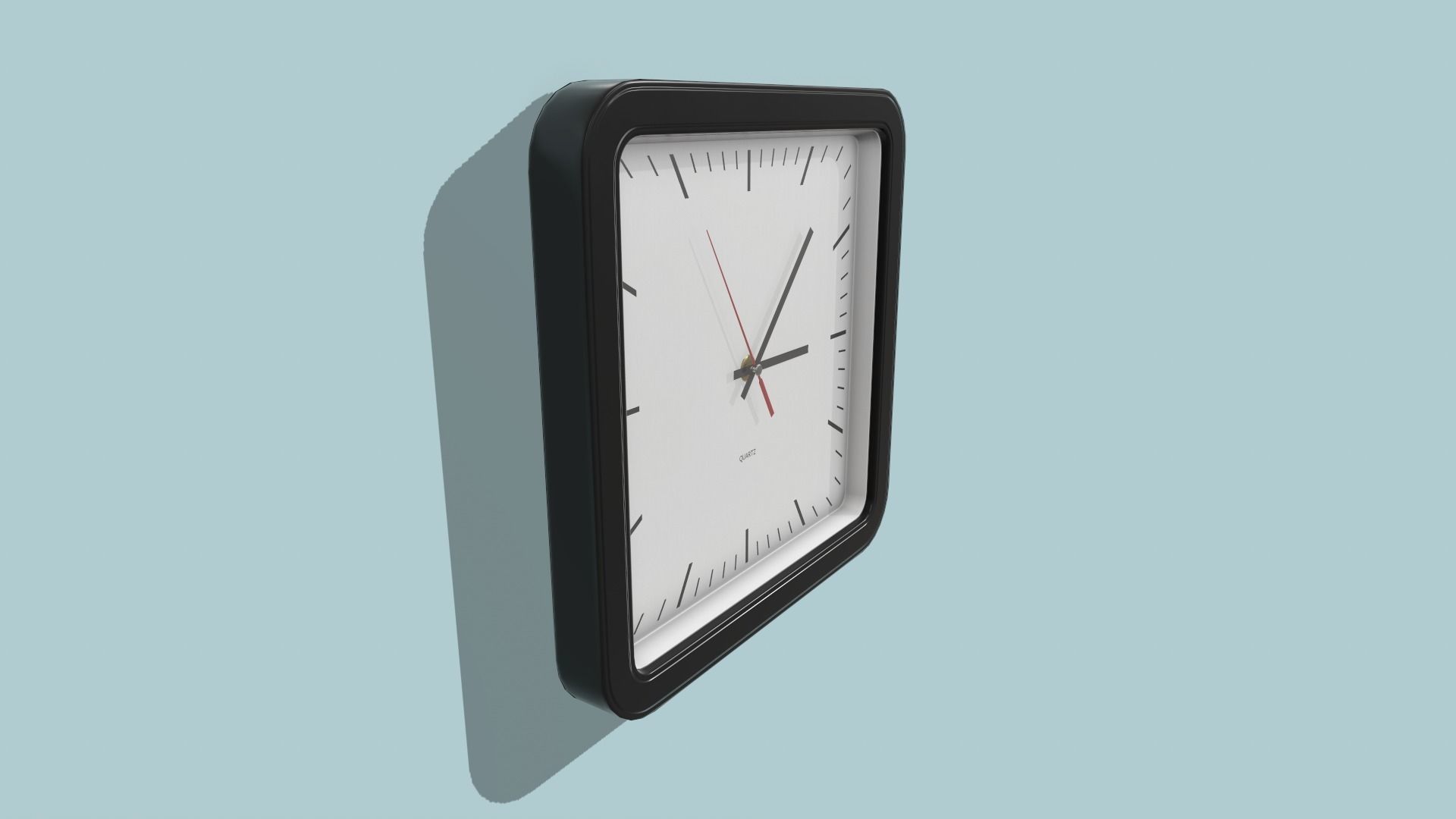 Wall Clock Low-poly 3D model_7