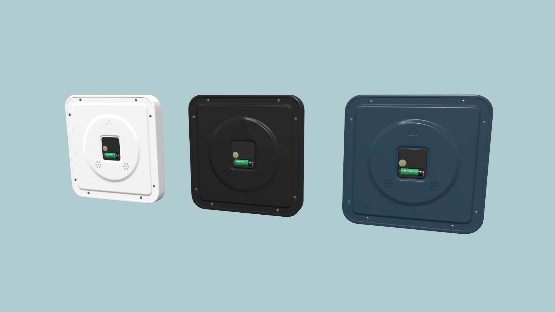 Wall Clock Low-poly 3D model_5