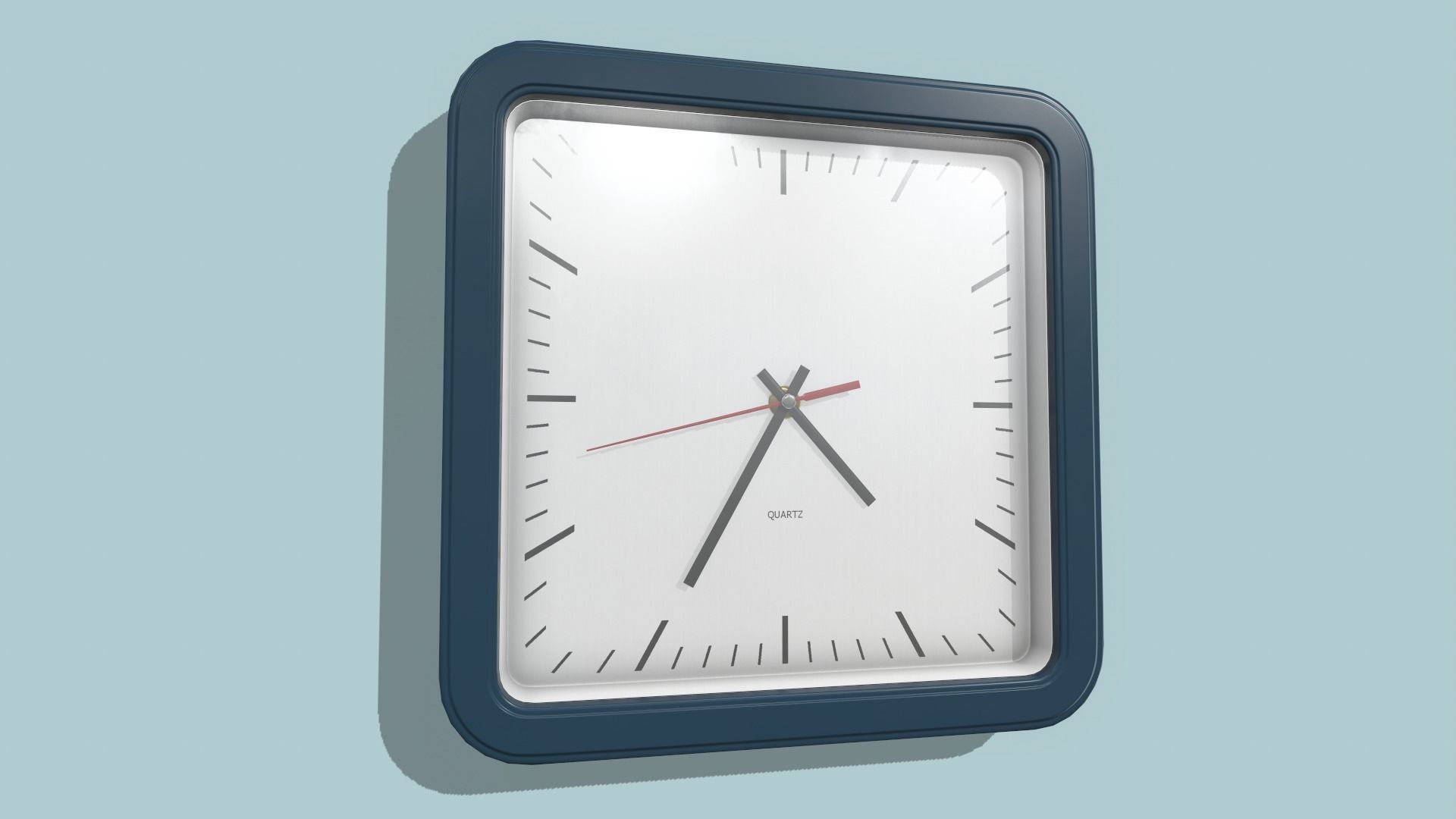 Wall Clock Low-poly 3D model_9