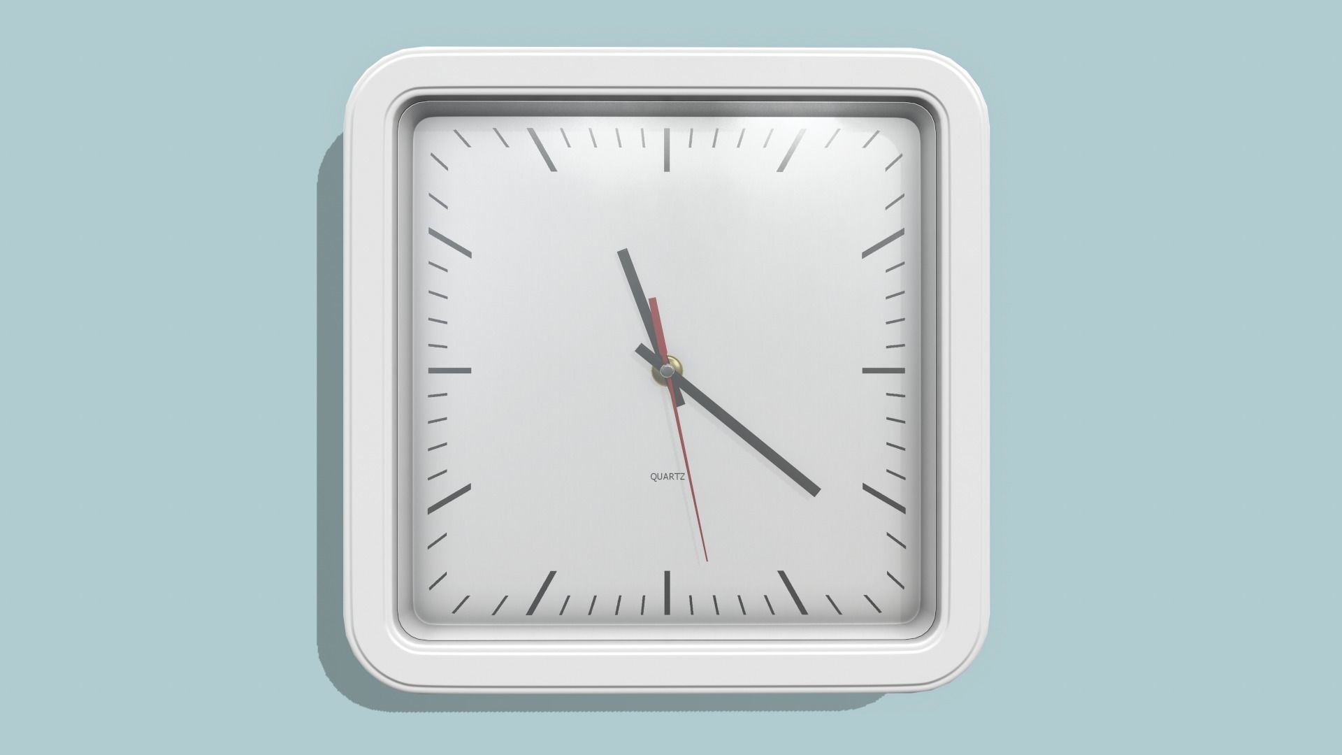 Wall Clock Low-poly 3D model_8