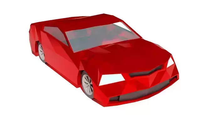 Red Low Poly Car