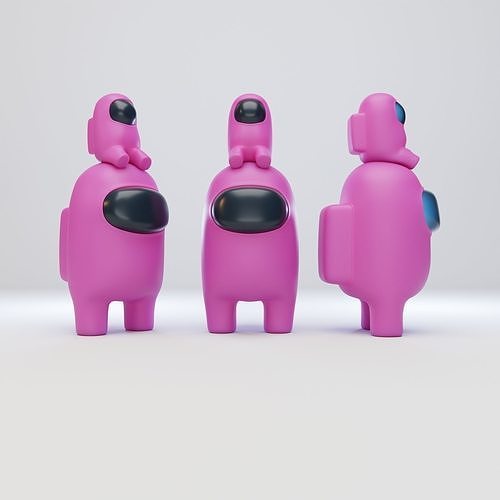 Among Us Mini Crewmate Character 3D model