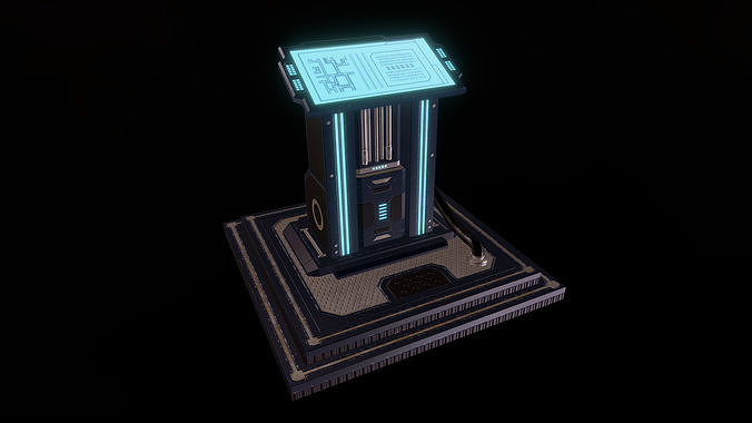 Computer Console Low-poly 3D model