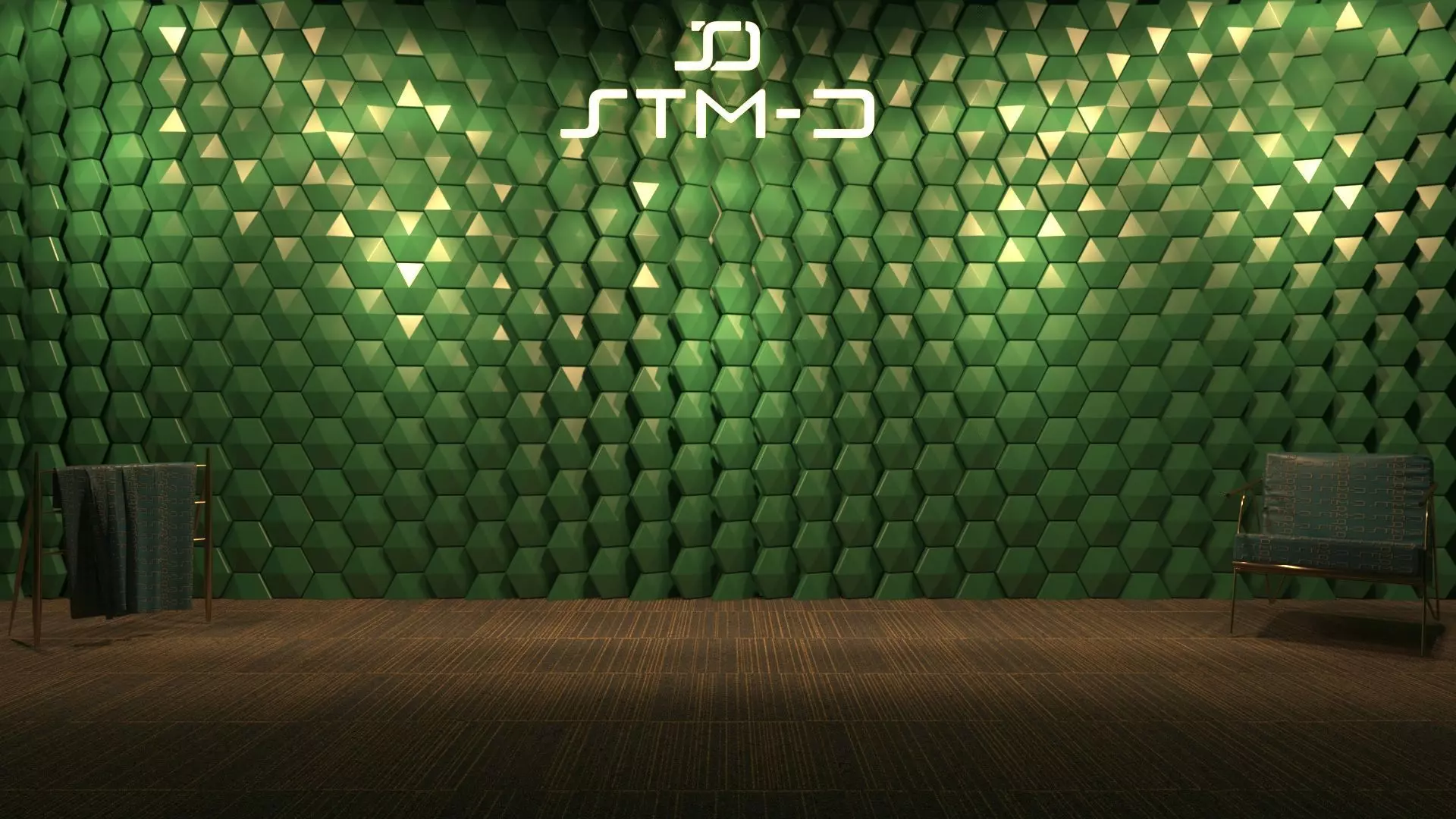 STM-D hexagon wall parametric model 230 Low-poly 3D model_0