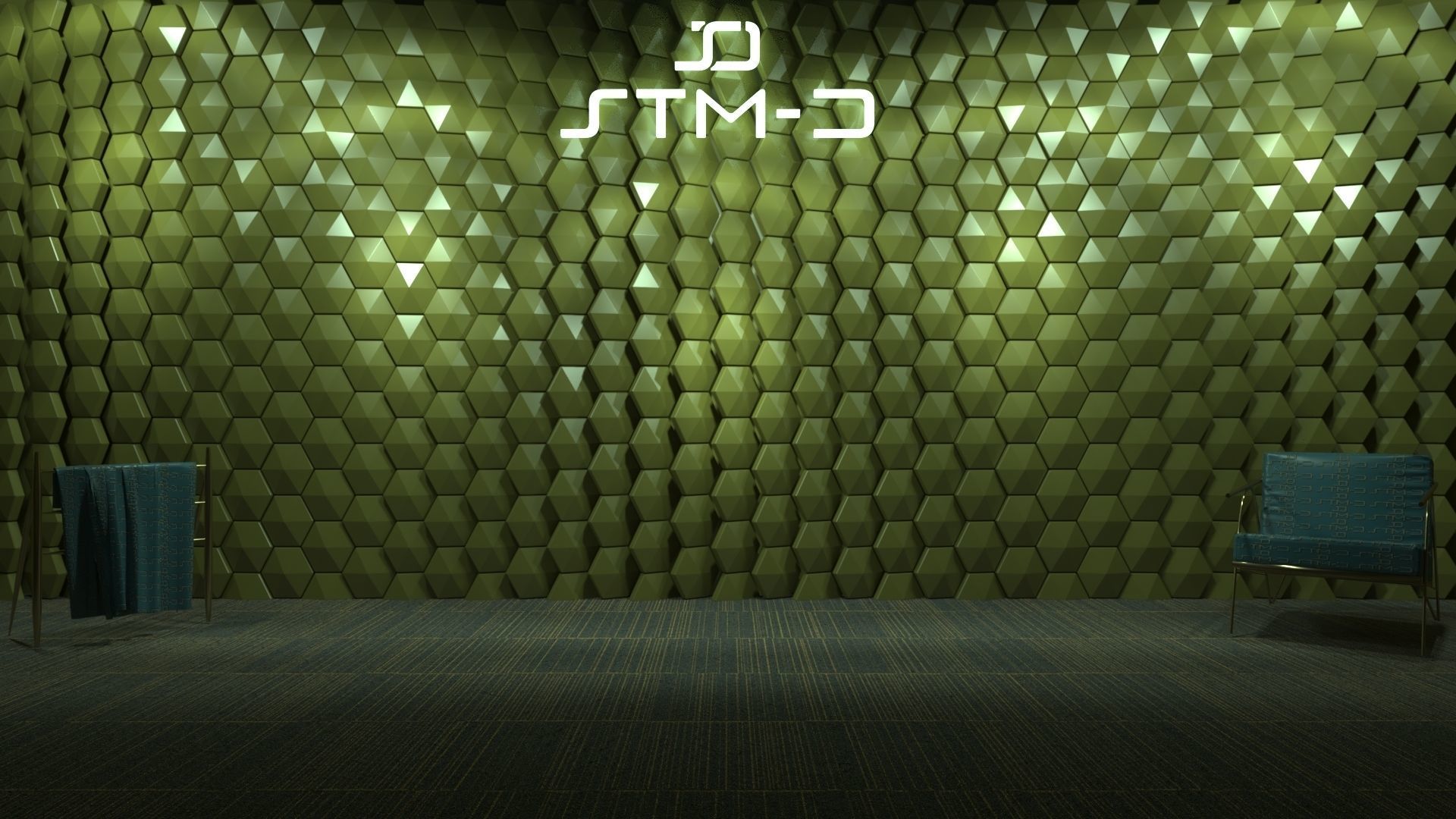 STM-D hexagon wall parametric model 230 Low-poly 3D model_4