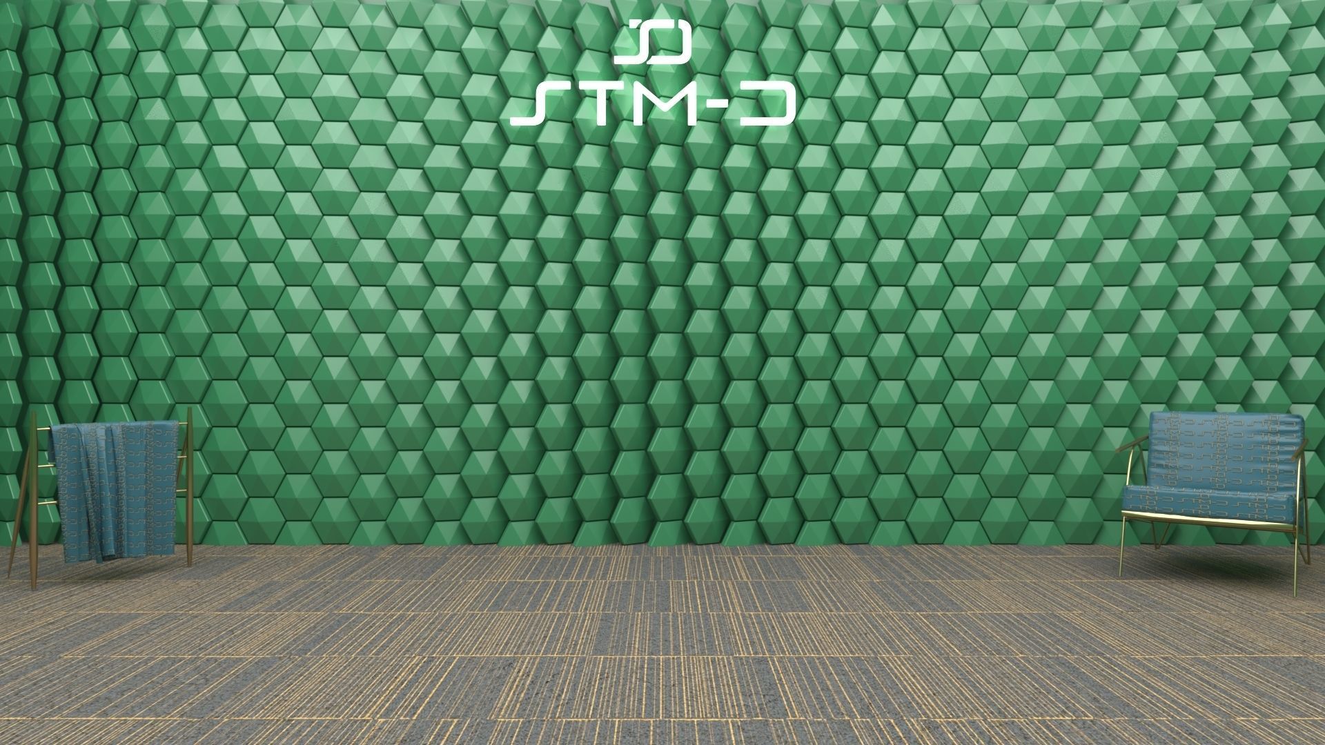 STM-D hexagon wall parametric model 230 Low-poly 3D model_2