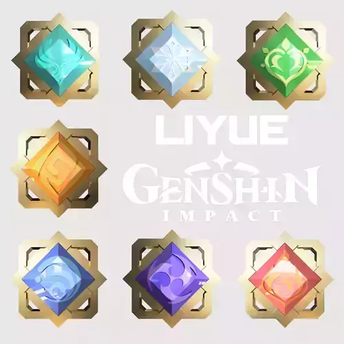 All pieces Liyue - Genshin Impact 3D print model
