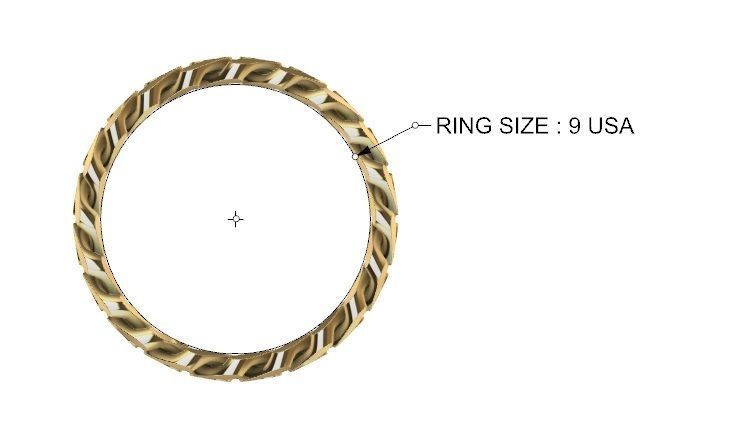 CUBAN RING SIZE 9 USA 3D print model_4