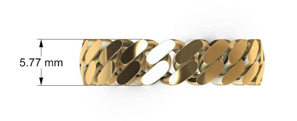 CUBAN RING SIZE 9 USA 3D print model_3