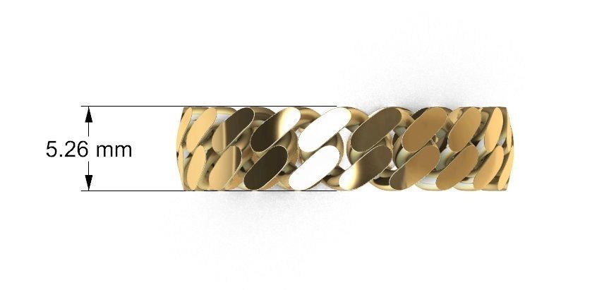 CUBAN RING SIZE 7 USA 3D print model_3