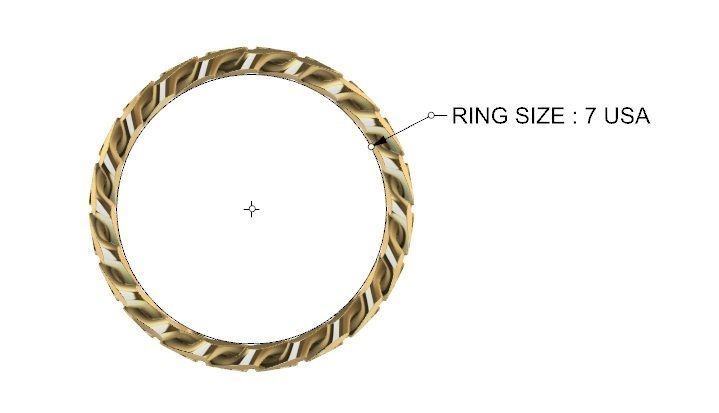 CUBAN RING SIZE 7 USA 3D print model_4