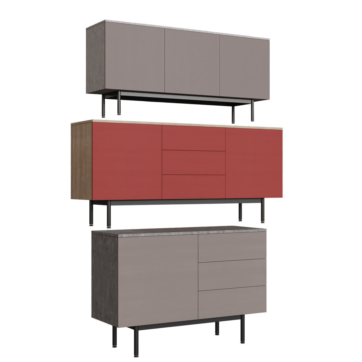 Connubia CB6101 Made Sideboard 3D model_1