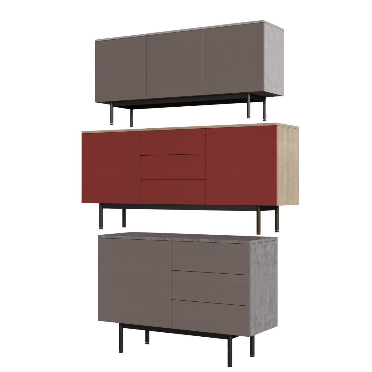 Connubia CB6101 Made Sideboard 3D model_2