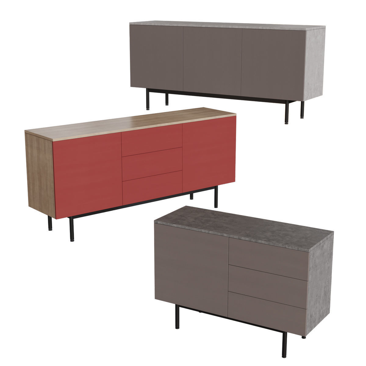 Connubia CB6101 Made Sideboard 3D model_3