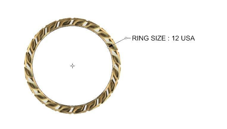 CUBAN RING SIZE 12 USA 3D print model_4