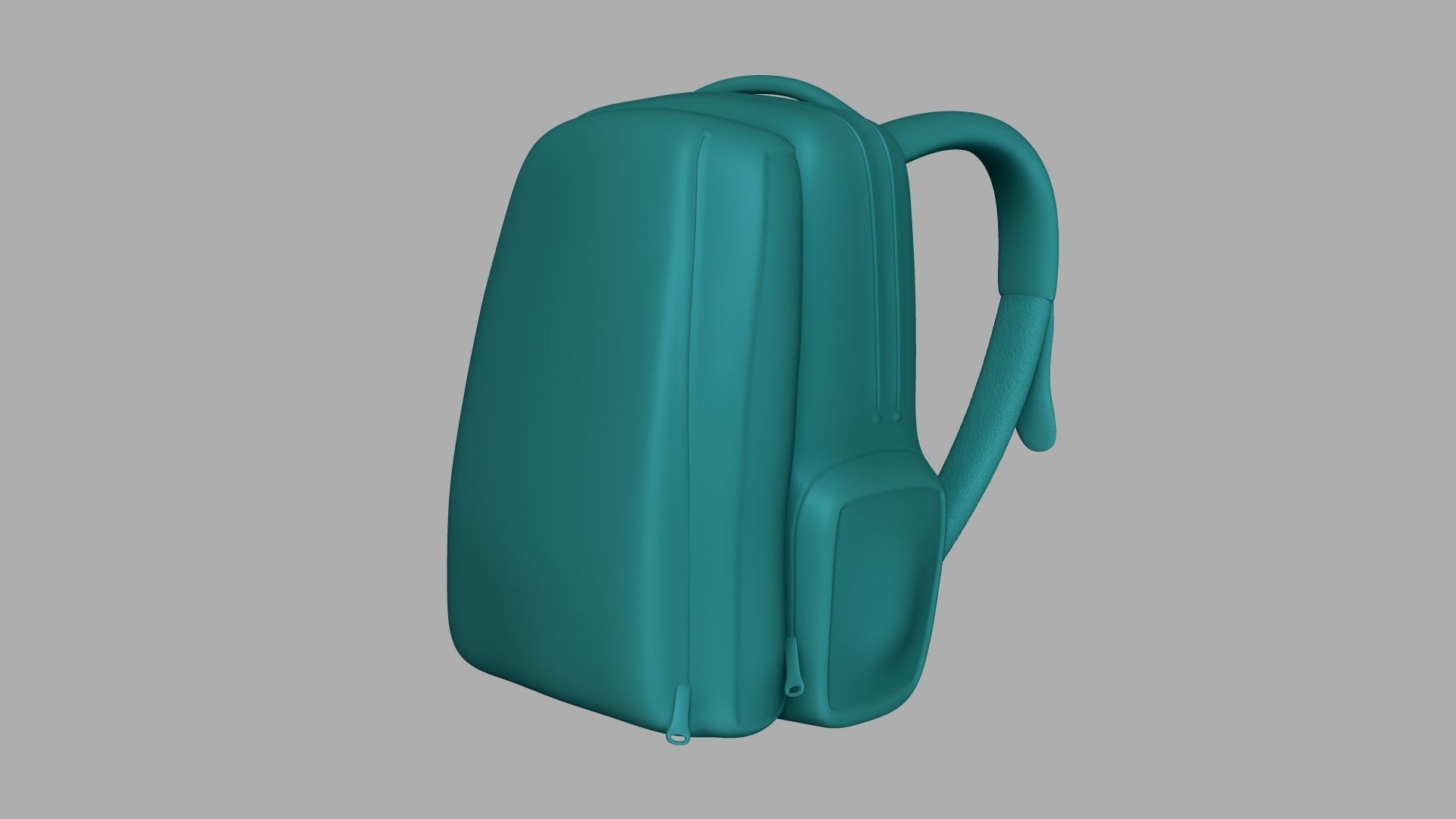 Black Camouflage Backpack - Character Costume Low-poly 3D model_12