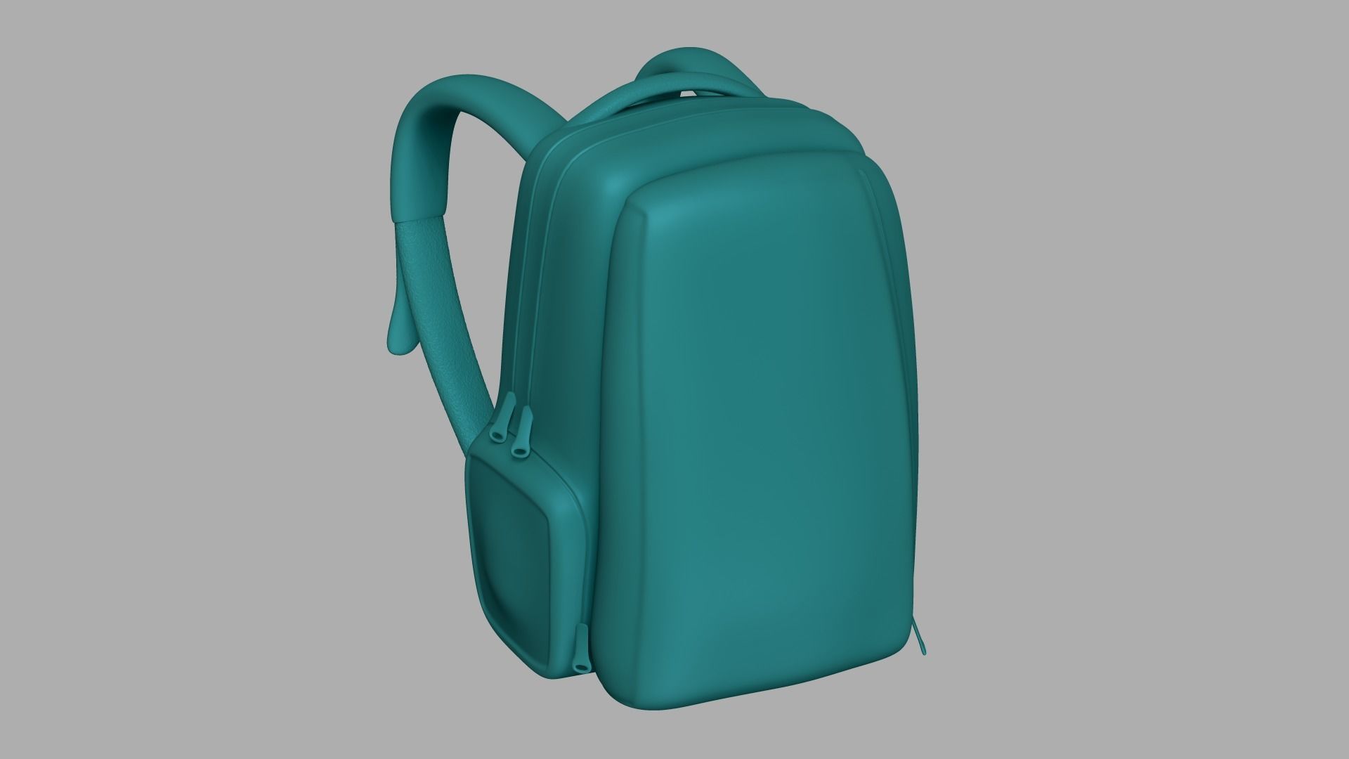 Black Camouflage Backpack - Character Costume Low-poly 3D model_11