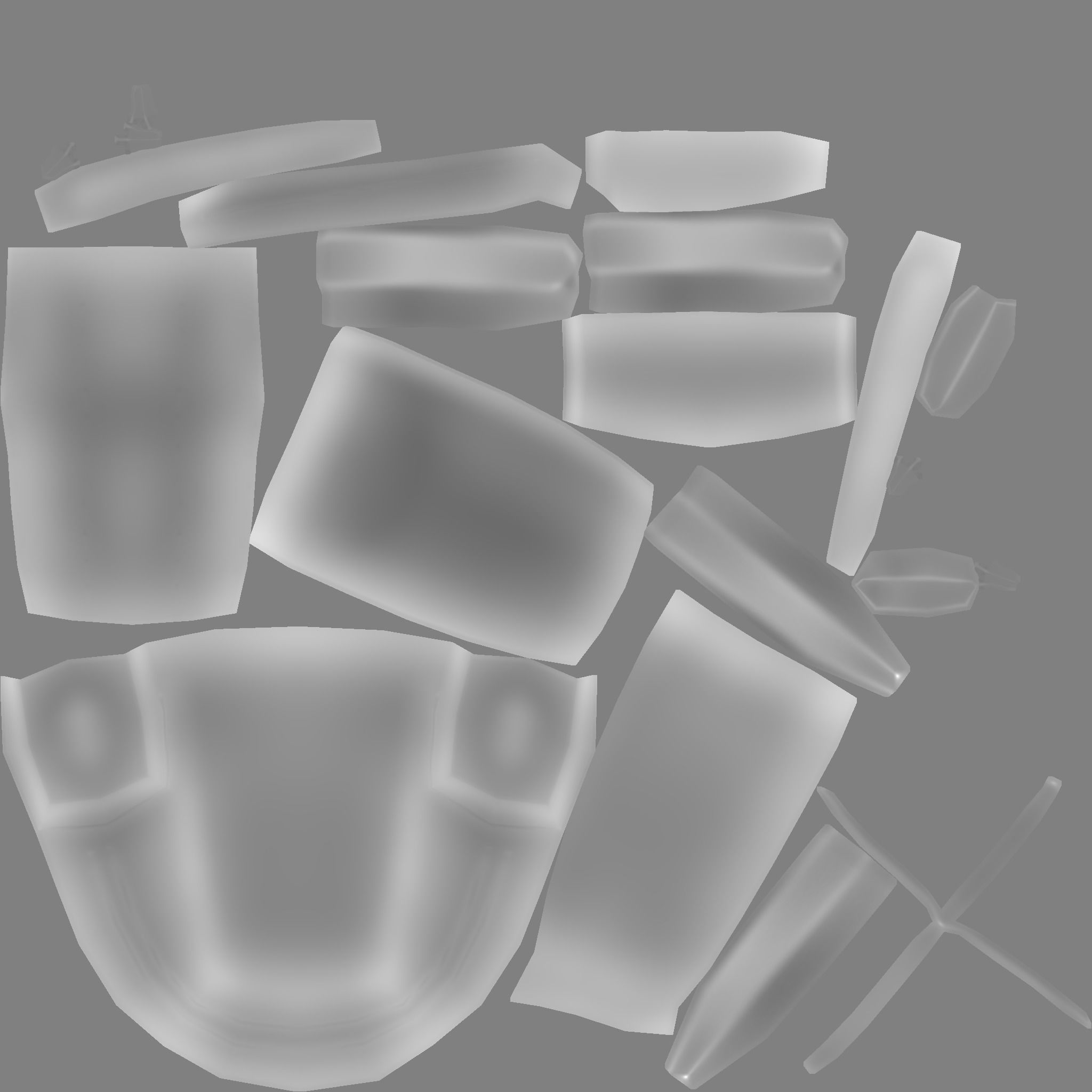 Black Camouflage Backpack - Character Costume Low-poly 3D model_21