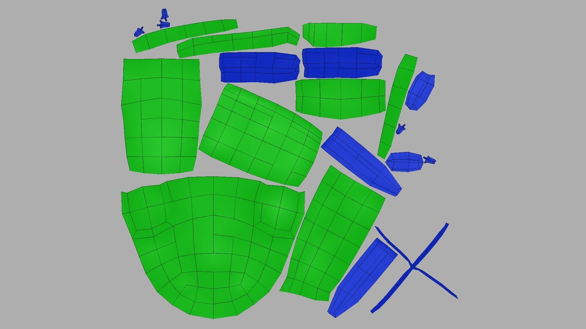 Black Camouflage Backpack - Character Costume Low-poly 3D model_16