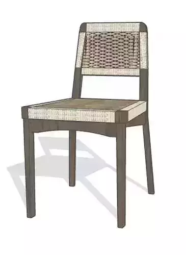 Rian Low Back Dining Chair by Semigoods 3D model